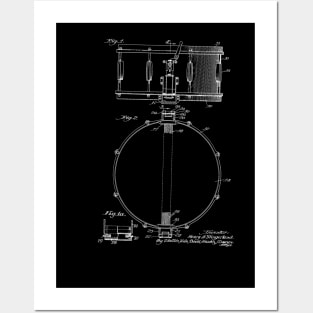 snare drum Vintage Patent Hand Drawing Posters and Art